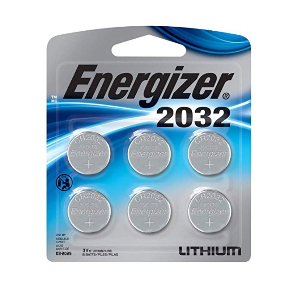 Energizer 2032 Lithium Coin Battery, 6 Pack (2 Pack)