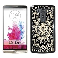 Mandala Flower Black Screen Cover Case Fit for LG G3,Fashion Look