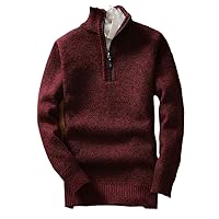 Winter Men' Fleece Thicker Sweater Zipper Turtleneck Warm Pullover Male Slim Knitted Wool Sweaters for Spring