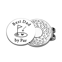 Golf Ball Marker Hat Clip for Men Him Fathers Day Dad Gifts from Wife Dad Birthday Gifts from Daughter New Dad Gifts for Men First Time Dad Stepdad Grandpa Valentine Christmas Stocking Stuffer Easter