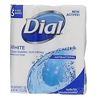 Dial Antibacterial Deodorant Soap, White, 4 Ounce, 9 Bars