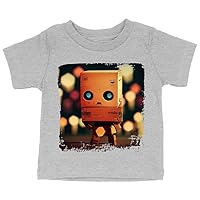 Cool Robot Baby Jersey T-Shirt - Creative Baby T-Shirt - Adorable T-Shirt for Babies