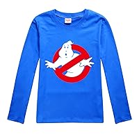 Unisex Kids Comfy Cotton Lightweight T-Shirts-Ghostbusters Tees with Long Sleeve Casual Tops for Fall Spring