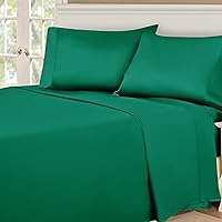 Superior 100% Egyptian Cotton 530 Thread Count Solid Sheet Set, Split King, Green