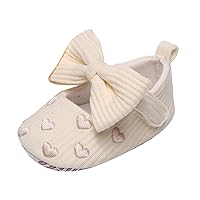 Sneakers for Baby Boys Infant Girls Single Shoes Heart Embroider Bowknot First Walkers Shoes Big Kids Sneakers