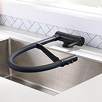 Faucets,Kitchen Tap Folding for Inside Window, Kitchen Sink Taps Swivel Brass Multifunction Kitchen Sink Mixer Tap/Black