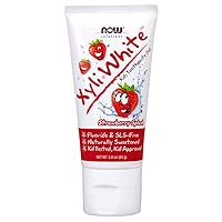 NOW Solutions, Xyliwhite™ Toothpaste Gel for Kids, Strawberry Splash Flavor, Kid Approved! 3-Ounce, packaging may vary