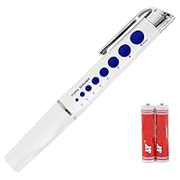Ever Ready First Aid Diagnostic Penlight with Batteries Feat. Imprinted Pupil Gauge, Lightweight Body Medical Pen Light for Nurse, Student, Doctors EMT