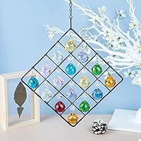 WEISIPU Colorful Crystal Ornaments - Metal Crystal Garden Pendant Rainbow Crystal Ornament Crystal Ball Prism for Window, Garden, Home Decoration (Colorful)