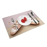 Ballet Shoes Print Placemats for Dining Table Set of 4,Table Mats,Washable Table Placemat for Kitchen Table,12 X 18 Inch