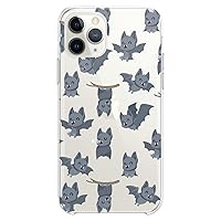 TPU Case Compatible for iPhone 15 Pro Max Funny Bats Print Cute Flexible Silicone Design Slim Lovely Animals Girl Kawaii Clear Cute Woman Soft Grey Pattern