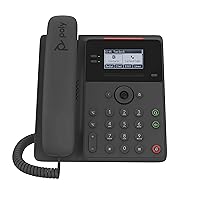 Poly - Edge B20 IP Desk Phone, PoE (Polycom) - Open SIP - Connect to 8 Lines, Contacts - Acoustic Fence Technology - RJ9 and 3.5mm Headset Ports – Illuminated Keys Where You Need Them