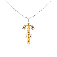 Sagittarius Zodiac Pendant Necklace for Women Girls, in Sterling Silver / 14K Solid Gold/Platinum