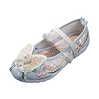 Toddler Girl Summer Shoes Girls Flat Bottomed Embroidered Sandals Fashionable Antique Costume Children Size 4 Kids Shoes