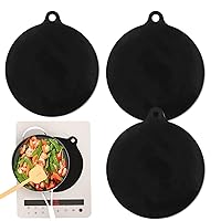 Induction Hob Protector Induction Hob Cover Induction Hob Mat 3Pcs Silicone Induction Cooktop Mat 8.66x9.84 Inch Heat Resistant Round Glass Top Cover for Electric Stove Burner Induction Stove