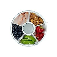 GoBe Kids Original Snack Spinner Bundle with Hand Strap and Sticker Sheet - Reusable Snack Container with 5 Compartment Dispenser and Lid | BPA and PVC Free | Dishwasher Safe | No Spill, Leakproof
