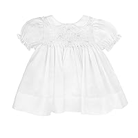 Baby Girls' Fully Smocked Dress with Lace Trim