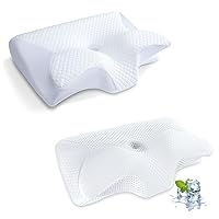 HOMCA Cervical Pillow - Ergonomic Memory Foam Pillow for Neck and Shoulder Pain Relief, Orthopedic Neck Bed Pillow for Side, Back and Stomach Sleepers