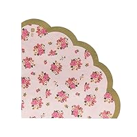 Talking Tables Pack of 50 Pretty Floral Napkins for Afternoon Tea | Birthday Party | Baby Shower | Hen Party Table Decorations Wedding and Anniversary, Decoupage Truly Scrumptious Range