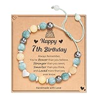 HGDEER 5-21 Year Old Birthday Gifts for Girls and Her, Meaningful Nature Stone Bracelet with Message Card for Daughter Granddaughter Niece Sister Friend