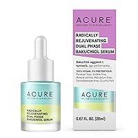Radically Rejuvenating Dual Phase Bakuchiol Serum - Anti-Aging & Soothing Skin Support - All Natural Made with Eggplant, Turmeric & Bakuchiol - Vegan Skin Care, Hydrates & Defends - 0.67 oz