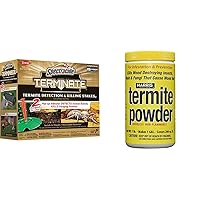 Spectracide Terminate Termite Detection & Killing Stakes, 15-Count, 6-Pack & Harris Termite Treatment for Preventing, Controlling and Killing Termites, 1lb, White