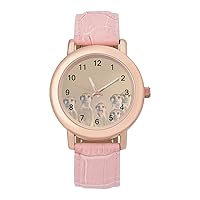 Meerkats Fashion Leather Strap Women's Watches Easy Read Quartz Wrist Watch Gift for Ladies
