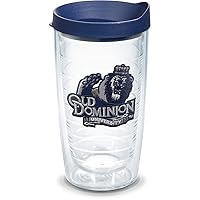 Tervis Old Dominion Monarchs Logo Tumbler with Emblem and Navy Lid 16oz, Clear
