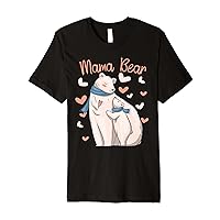 Mama Bear Mom Mother's Day Womens Pregnancy Polar Bear Child Premium T-Shirt
