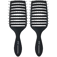 Epic Professional Quick Dry Hair Brush (Black)…2 Pack