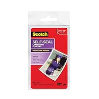 Scotch Self-Sealing Laminating Pouches, Gloss Finish, 2.5 Inches x 3.5 Inches, 5 Pouches (PL903G), 3 Pack