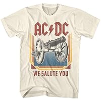 ACDC Heavy Metal Rock Band We Salute You Natural Adult T-Shirt Tee