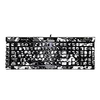 MightySkins Carbon Fiber Skin Compatible with Corsair K95 RGB Platinum XT - Black Modern Camo | Protective, Durable Textured Carbon Fiber Finish | Easy to Apply and Change Styles | Made in The USA