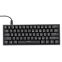 Wired Mechanical Gaming Keyboard, 61 Keys Blue Switch Mechanical Keyboard, 60% Compact Keyboard with RGB Backlight for Computers and Laptops,