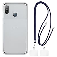 HTC U12 Life Case + Universal Mobile Phone Lanyards, Neck/Crossbody Soft Strap Silicone TPU Cover Bumper Shell for HTC U12 Life (6”)