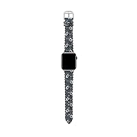Ted Baker Blue Pattern Scalloped Leather Strap for Apple Watch® (Model: BKS38F205B0)