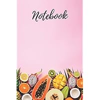Tropical Fruits Notebook: Pretty Mango Pineapple Coconut Kiwi Citrus Fruits Composition Notebook, Blank Lined Journal For Vegan Vegetarian Office Work ... Card Alternative Gift Idea For Co-workers