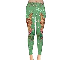 CowCow Womens Legging Pants Ugly Christmas Leggings Xmas Night Candy Cookies Elf Stretchy Tights, XS-5XL
