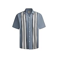 Hardaddy Men's Bowling Shirts Short Sleeve Button Down Printed Shirts Summer Beach Casual Shirts