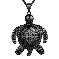 beautlace Butterfly Turtle Necklaces Celtic Knot Pendant Silver/18K Gold/Black Gun Plated Animals Necklace Jewelry Gifts for Men and Women