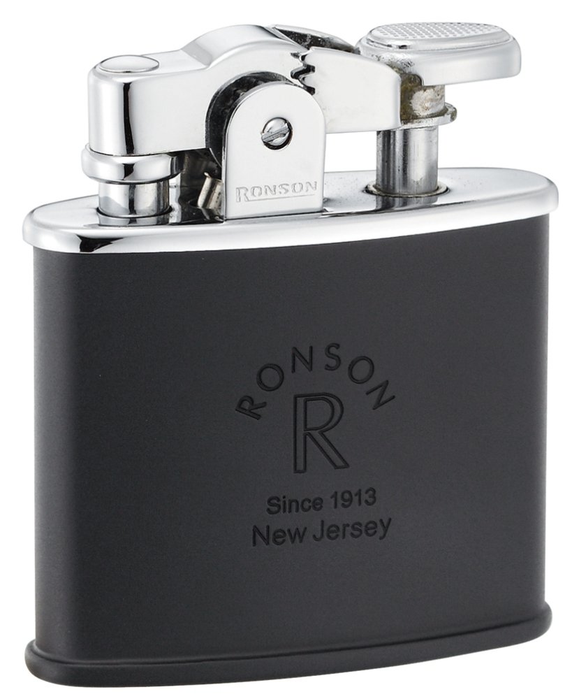 Ronson Standard R02-0028 Mat Black Stylish Design Made in Japan Oil Lighter