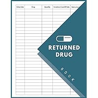 Returned Drugs Book: Medication Log Book to Keep a Record of All Expired Drugs Returned to A Pharmacy | Expired & Returned Medication Inventory Book