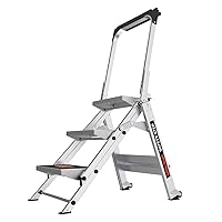 Little Giant Ladders, Safety Step, 3-Step, 3 Foot, Step Stool, Aluminum, Type 1A, 300 lbs Weight Rating, (10310BA)