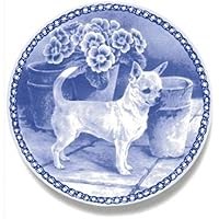 Chihuahua Smooth Coat Dog Porcelain Plate For all Dog Lovers Size 7.61 inches