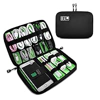 OrgaWise Electronics Organizer, Electronic Accessories Bag Travel Waterproof for iPad Mini, Kindle, Hard Drives, Cables, Chargers