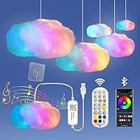 LED Cloud Light for Bedroom, Floating Cloud Light for Room with Remote and App Control, RGB Cool Cloud Lamp for Kids Room Décor, Ceiling, Class Room