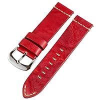 Clockwork Synergy® Dapper Collection - 26mm Red Vintage Leather Watch Band
