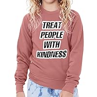 Treat People With Kindness Kids' Raglan Sweatshirt - Quotes Sponge Fleece Sweatshirt - Printed Sweatshirt
