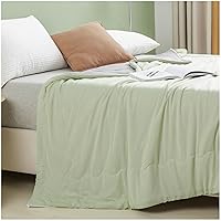 Cooling Comforter for Hot Sleepers, Queen/Twin Size Cooling Blanket for Night Sweats, Summer Cool Lightweight Breathable Cooling Blankets, Machine Washable,Green,150x200cm