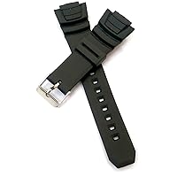 Compatible Replacement Watch Band Strap Fits GShock Black Rubber Watch Band for AE2000 AE2000W AE-2000W AW-2100W AW2100 AW2100W WV-200 WV200